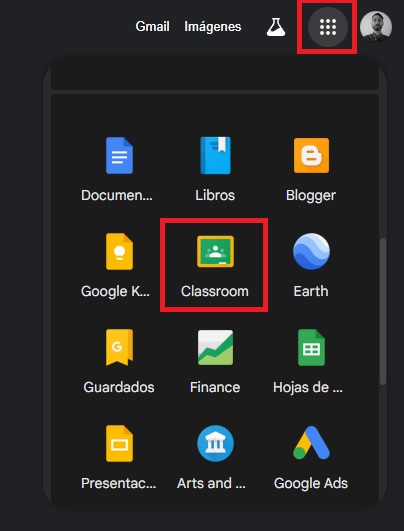 Acceso a Google Classroom